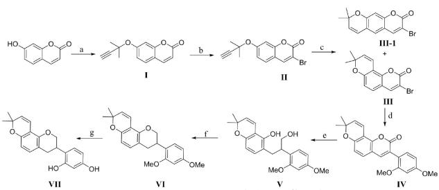 光甘草定的合成路线