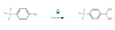 4-(三甲基硅烷)苯硼酸的制备及其反应信息