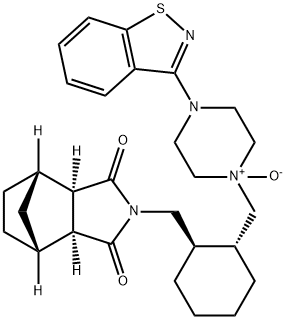4-(benzo[d]isothiazol-3-yl)-1-(((1R,2R)-2-(((3aR,4S,7R,7aS)-1,3- dioxooctahydro-2H-4,7-methanoisoindol-2-yl)methyl)cyclohexyl) methyl)piperazine 1-oxide