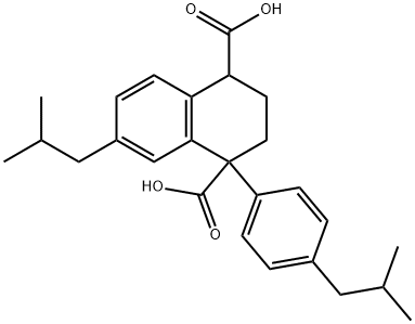 (1R,4R)-7-isobutyl-1-(4-isobutylphenyl)-1,2,3,4-tetrahydronaphthalene-1,4-dicarboxylic acid (1S,4S)-7-isobutyl-1-(4-isobutylphenyl)-1,2,3,4-tetrahydronaphthalene-1,4-dicarboxylic acid