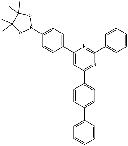 4-([1,1'-biphenyl]-4-yl)-2-phenyl-6-(4-(4,4,5,5-tetramethyl-1,3,2-dioxaborolan-2-yl)phenyl)pyrimidine