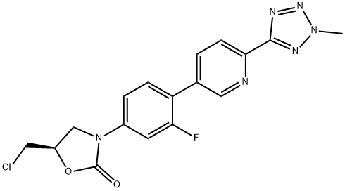 (R)-5-(chloromethyl)-3-(3-fluoro-4-(6-(2-methyl-2H-tetrazol-5-yl) pyridin-3-yl)phenyl)oxazolidin-2-one