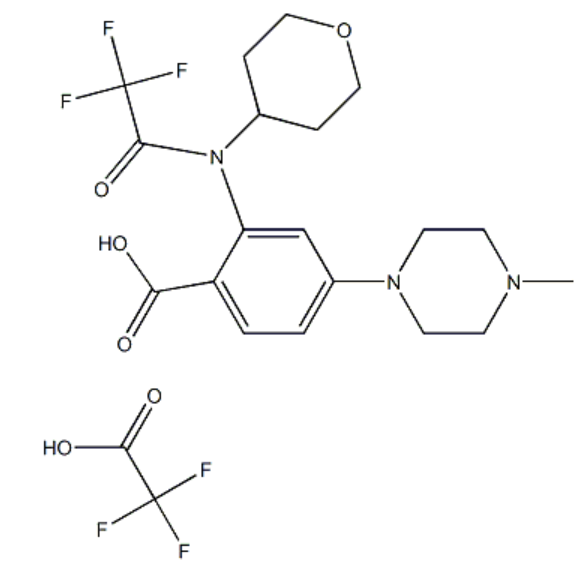 4-(4-methylpiperazin-1-yl)-2-[(tetrahydropyran-4-yl)(2,2,2-trifluoroacetyl)amino]benzoic acid trifluoroacetate