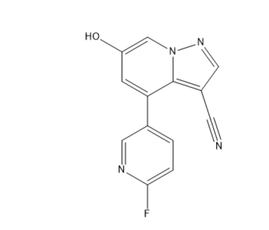 Pyrazolo[1,5-a]pyridine-3-carbonitrile, 4-(6-fluoro-3-pyridinyl)-6-hydroxy-