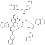 Tris(dinaphthoylmethane) mono(phenathroline)europium (III) pictures