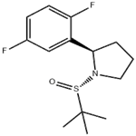 Pyrrolidine, 2-(2,5-difluorophenyl)-1-[(S)-(1,1-dimethylethyl)sulfinyl]-, (2R)-