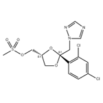  cis-[2-(2,4-Dichlorophenyl)-2-(1H-1,2,4-triazol-1-ylmethyl)-1,3-dioxolan-4-yl]methyl methanesulfonate pictures