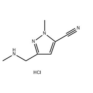 1-methyl-3-((methylamino)methyl)-1H-pyrazole-5-carbonitrilehydrochloride