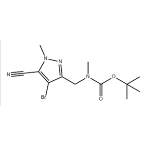 tert-butyl((4-bromo-5-cyano-1-methyl-1H-pyrazol-3-yl)methyl)(methyl)carbamate