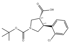 TRANS (+/-) 1-[(TERT-BUTYL)OXYCARBONYL]-4-(2-CHLOROPHENYL)PYRROLIDINE-3-CARBOXYLIC ACID