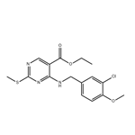5-Pyrimidinecarboxylicacid, 4-[[(3-chloro-4-methoxyphenyl)methyl]amino]-2-(methylthio)-, ethyl ester pictures