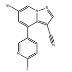 6-Bromo-4-(6-fluoro-3-pyridinyl)-pyrazolo[1,5-a]pyridine-3-carbonitrile pictures