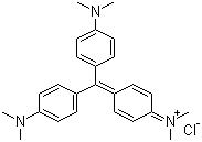 CAS # 548-62-9, Basic Violet 3, [4-[4,4'-Bis(dimethylamino)benzhydrylidene]cyclohexa-2,5-dien-1-ylidene]dimethylammonium chloride, Methyl violet, Crystal Violet, C.I. 42555, Gentian Violet