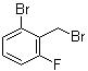 CAS # 1548-81-8, 2-Bromo-6-fluorobenzyl bromide, 1-Bromo-2-(bromomethyl)-3-fluorobenzene, 1-Bromo-2-bromomethyl-3-fluorobenzene