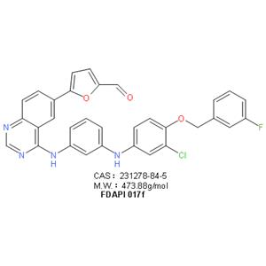 5-(4-((3-Chloro-4-((3-fluorobenzyl)oxy)phenyl)amino)quinazolin-6-yl)furan-2-carbaldehyde
