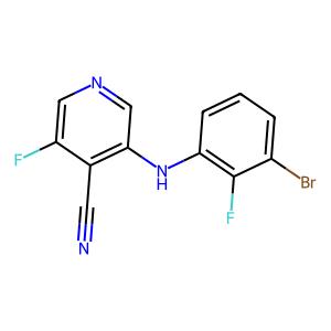 3-((3-bromo-2-fluorophenyl)amino)-5-fluoroisonicotinonitrile