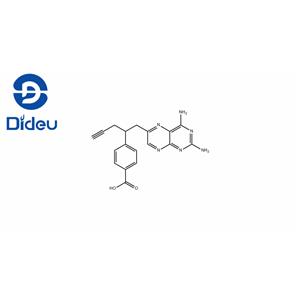 Benzoic acid, 4-[1-[(2,4-diamino-6-pteridinyl)methyl]-3-butyn-1-yl]-