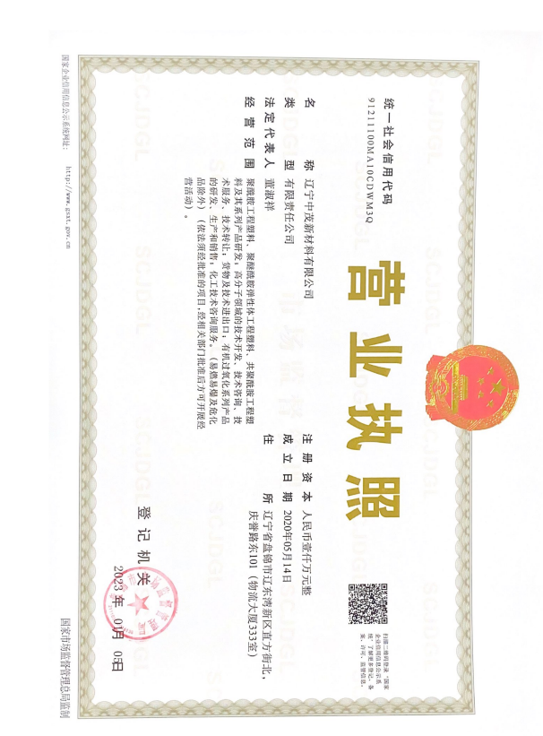 Business License Of EnterpriseLegal Person