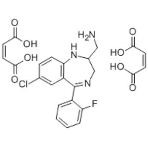 2-Aminomethyl-7-chloro-2,3-dihydro-5-(2-fluorophenyl)-1H-1,4-benzodiazepine dimaleate