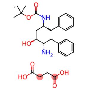 	(2S,3S,5S)-5-tert-Butyloxycarbonylamino-2-amino-3-hydroxy-1,6-diphenylhexane succinate