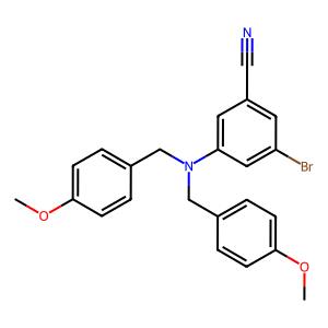 3-(bis[(4-methoxyphenyl)methyl]amino)-5-bromobenzonitrile