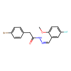 (Z)-2-(4-bromophenyl)-N'-(5-fluoro-2-methoxybenzylidene)acetohydrazide