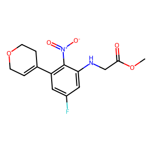 methyl (3-(3,6-dihydro-2H-pyran-4-yl)-5-fluoro-2-nitrophenyl)glycinate