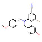 3-(bis[(4-methoxyphenyl)methyl]amino)-5-bromobenzonitrile