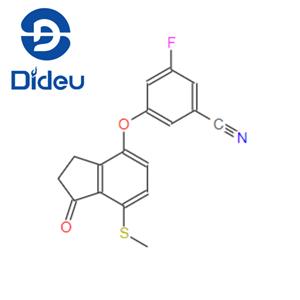 Benzonitrile, 3-[[2,3-dihydro-7-(methylthio)-1-oxo-1H-inden-4-yl]oxy]-5-fluoro