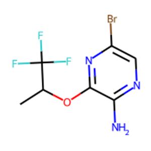 2-Pyrazinamine,5-bromo-3-(2,2,2-trifluoro-1-methylethoxy)-