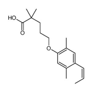 5-(2,5-Dimethyl-4-(prop-1-en-1-yl)phenoxy)-2,2-dimethylpentanoic acid
