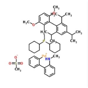 Methanesulfonato(2-dicyclohexylphosphino-3,6-dimethoxy-2',4',6'-tri-i-propyl-1,1'-biphenyl)(2'-methylamino-1,1'-biphenyl-2-yl)palladium(II)