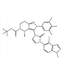 (4S)-2-(4-fluoro-3,5-dimethylphenyl)-3-[3-(4-fluoro-1-methylindazole-5-yl)-2-oxoimidazol-1-yl]-4-methyl-6,7-dihydro-4H-pyrazolo[4,3-C]pyridine-5-carboxylic acid tert-butyl ester