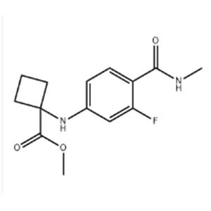 methyl 1-((3-fluoro-4-(methylcarbamoyl)phenyl)amino) cyclobutanecarboxylate