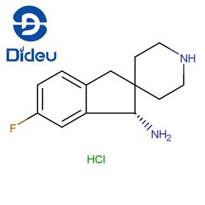 Spiro[2H-indene-2,4'-piperidin]-1-amine, 6-fluoro-1,3-dihydro-, hydrochloride (1:2), (1S)-