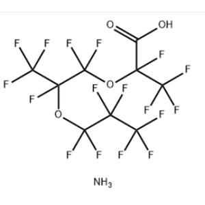 Propanoic acid,2,3,3,3-tetrafluoro-2-[1,1,2,3,3,3-hexafluoro-2-(1,1,2,2,3,3,3-heptafluoropropoxy)propoxy]-,ammonium salt (1:1)
