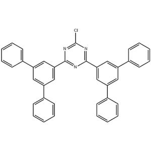 	2,4-di([1,1':3',1''-terphenyl]-5'-yl)-6-chloro-1,3,5-triazine