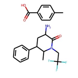 (3S,5S,6R)-3-Amino-6-methyl-5-phenyl-1-(2,2,2-trifluoroethyl)piperidin-2-one 4-methylbenzoate