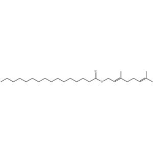 Hexadecansure, 3,7-dimethyl-2,6-octandienyl ester, (E)-