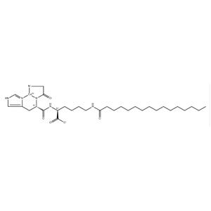 Cuprate(1-), [glycyl-κN-L-histidinyl-κN,κN3-N6-(1-oxohexadecyl)-L-lysinato(3-)]-