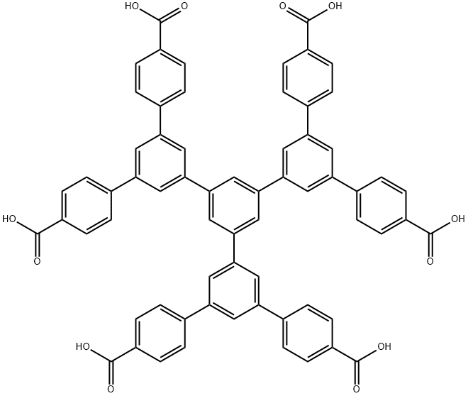 1,3,5-tris(3,5-di(4-carboxy-phenyl-1-yl)phenyl-1-yl)benzene