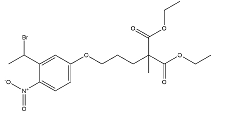 diethyl 2-(3-(3-(1-bromoethyl)-4-nitrophenoxy)propyl)-2-methylmalonate
