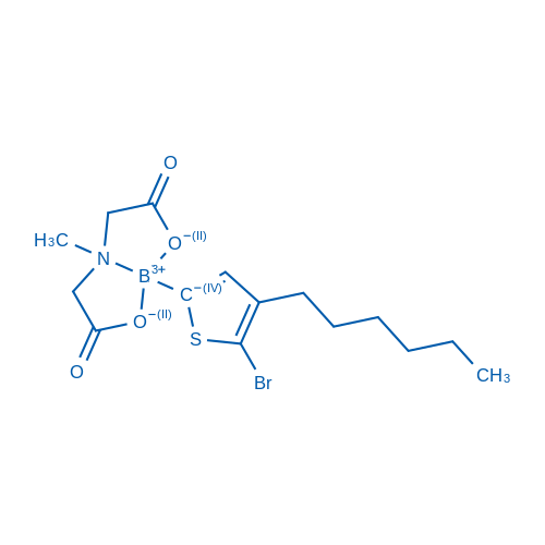 8-(5-Bromo-4-hexylthiophen-2-yl)-4-methyl-2, 6-dioxohexahydro-[1, 3, 2]oxazaborolo[2, 3-b][1, 3, 2]oxazaborol-4-ium-8-uide