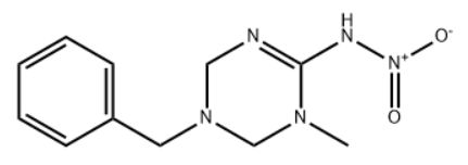 1,3,5-Triazin-2-amine, 1,4,5,6-tetrahydro-1-methyl-N-nitro-5-(phenylmethyl)-