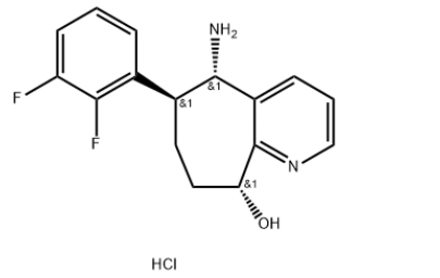 (5S,6S,9R)-5-amino-6-(2,3-difluorophenyl)-6,7,8,9-tetrahydro-5H-cyclohepta[b]pyridin-9-ol:dihydrochloride