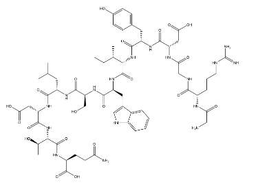 Glycyl-L-arginylglycyl-L-alpha-aspartyl-L-tyrosyl-L-isoleucyl-L-tryptophyl-L-seryl-L-leucyl-L-alpha-aspartyl-L-threonyl-L-glutamine