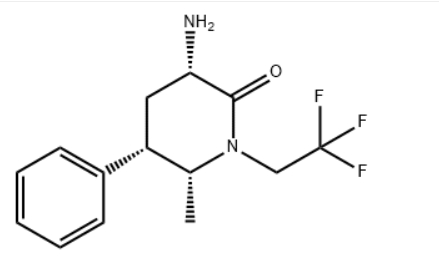 2-Piperidinone, 3-amino-6-methyl-5-phenyl-1-(2,2,2-trifluoroethyl)-, (3S,5S,6R)-