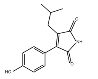 1H-Pyrrole-2,5-dione, 3-(4-hydroxyphenyl)-4-(2-methylpropyl)-