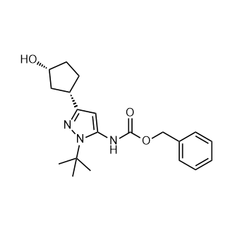 Benzyl(1-(tert-butyl)-3-((1S,3R)-3-hydroxycyclopentyl)-1H-pyrazol-5-yl)carbamate