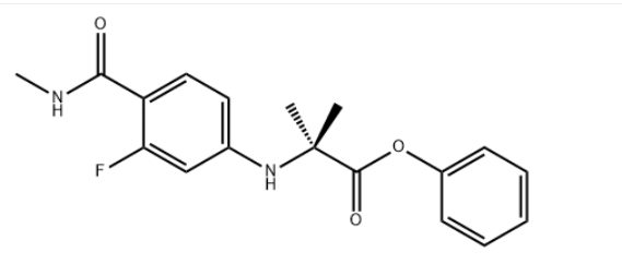Alanine, N-[3-fluoro-4-[(methylamino)carbonyl]phenyl]-2-methyl-, phenyl ester
